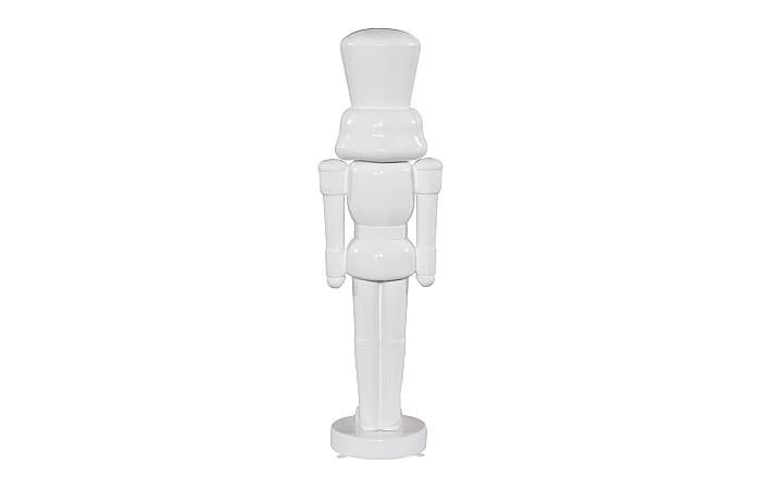 Nutcracker Soldier Sculpture 4ft, White