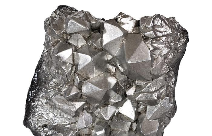 Cast Crystal Tabletop Accent, Silver Leaf, Large