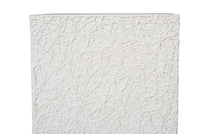 String Theory Pedestal, White Stone, Small