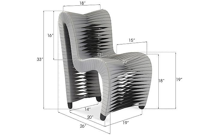 Seat Belt Dining Chair, Gray/Black