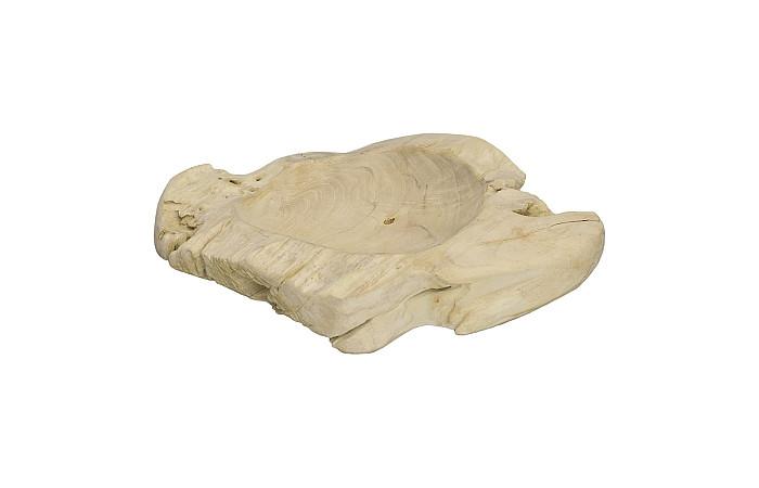 Teak Wood Bowl, Bleached