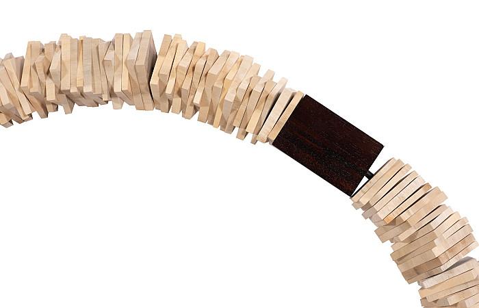 Stacked Wall Ring, Bleached, LG