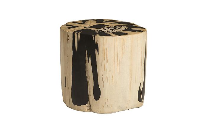 Cast Petrified Wood Stool, Resin