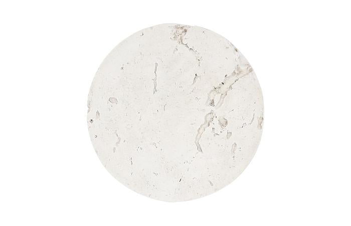 Cast Cheese Stone Coffee Table, Round, Roman Stone