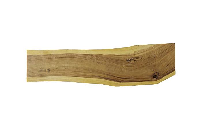 Origins Straight Edge Bench, Natural, Satin Black Legs