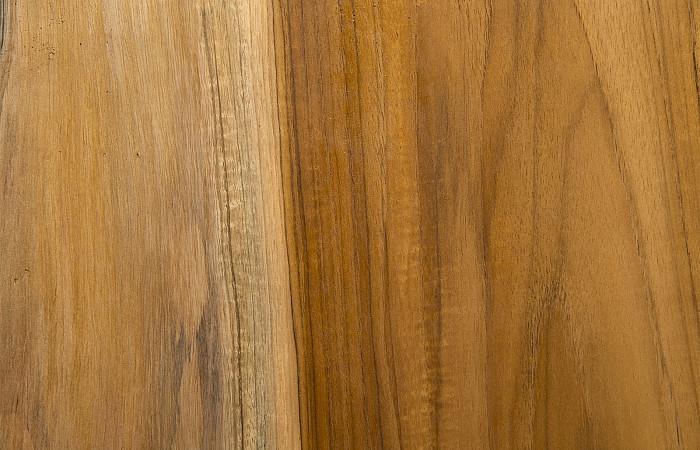 Teak Wood Console Table, Iron Sheet Top