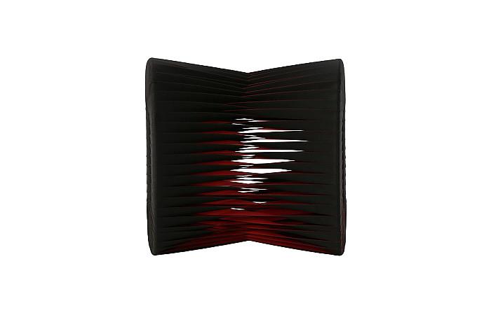 Seat Belt Ottoman, Black/Red