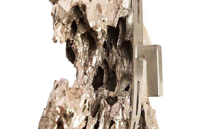 Stalagmite Wall Art Chrome, Set of 3, Assorted Size and Shape