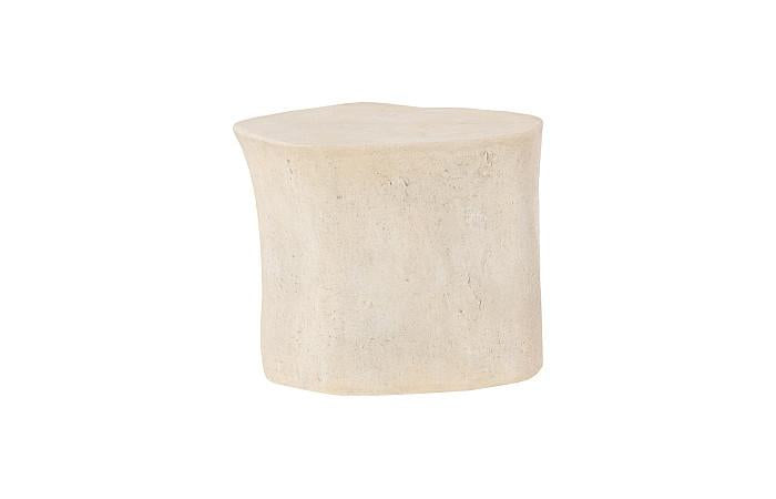 Log Dining Table, 60" Glass Top, Roman Stone