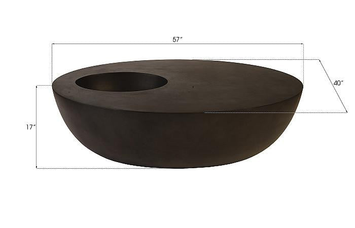 Indent Coffee Table, Oval, Black