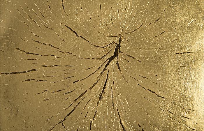 Log Wall Tile, Gold Leaf