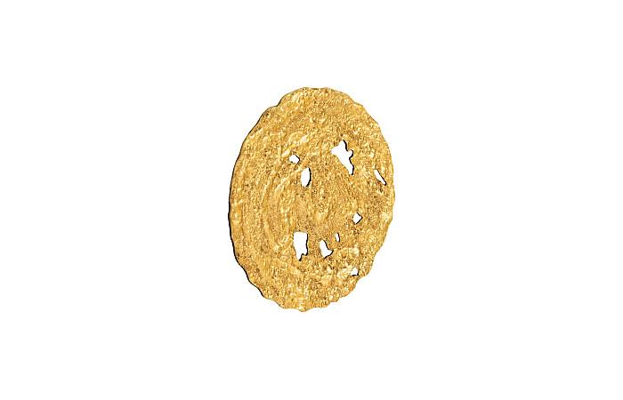 Molten Wall Disc, Small, Gold Leaf