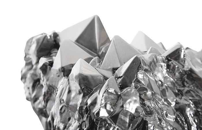 Cast Crystal Tabletop Accent, Liquid Silver, Large