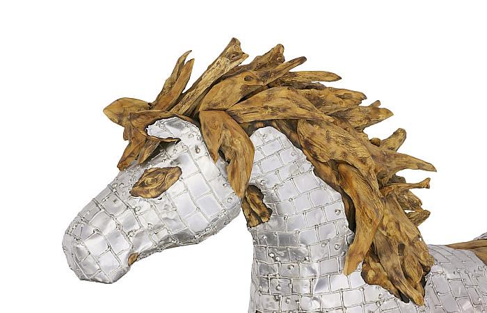 Mustang Horse Armored Sculpture, Walking