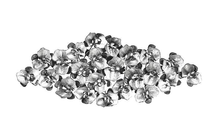 Orchid Collage Wall Art, Silver/Black