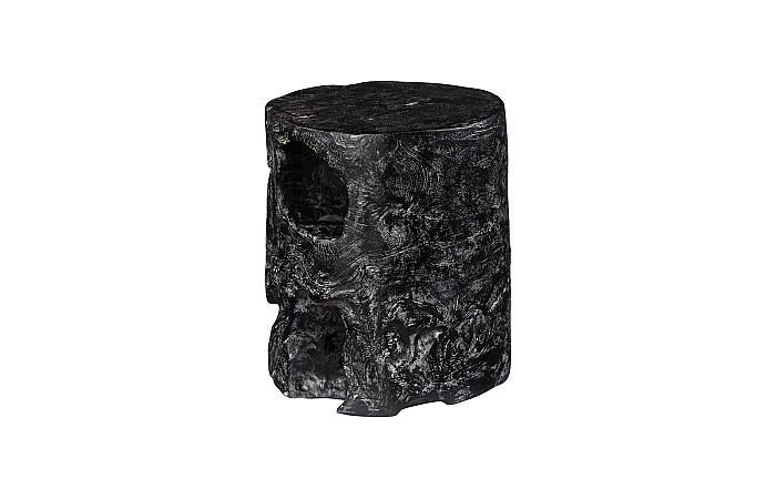 Black Wash Stool, Round