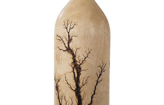 Lightning Bottle, Mango Wood, Long Neck
