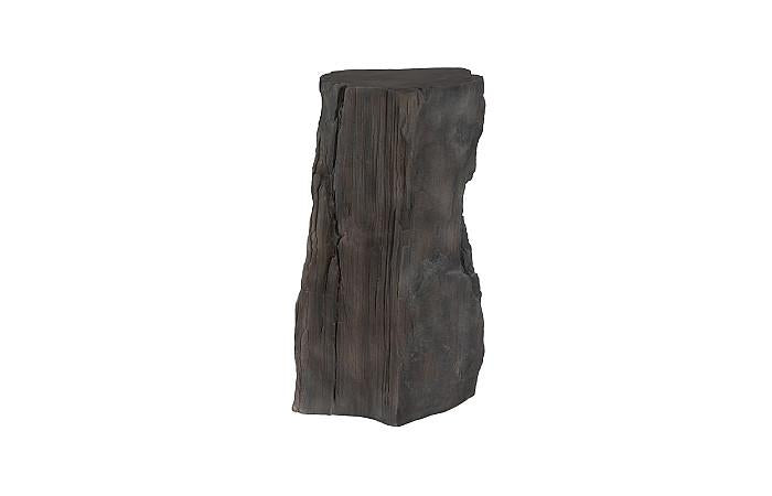 Stratified Cast Stone Pedestal, Painted Slate