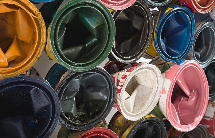 Paint Can Wall Art, Rectangle, Assorted Colors