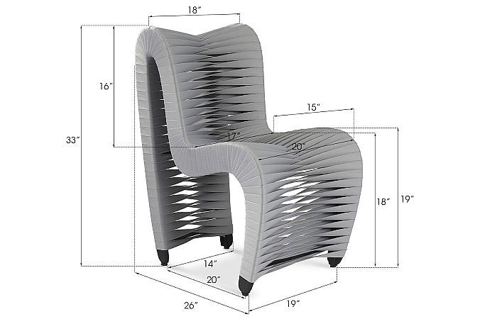 Seat Belt Dining Chair, Gray/Gray