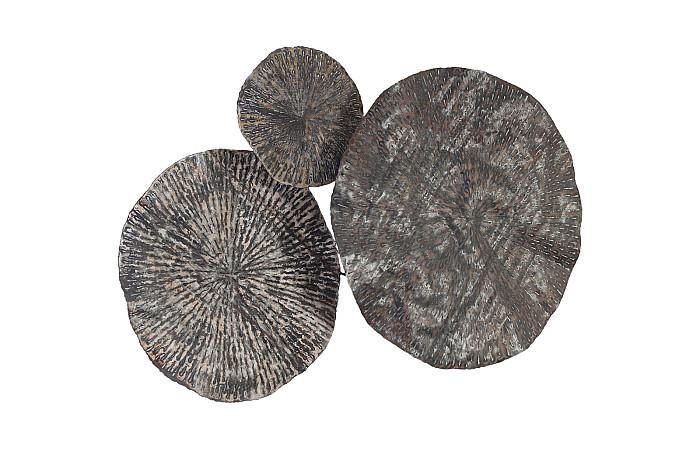 Metal Lotus Wall Art, Old White