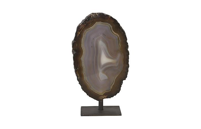 Amethyst Tabletop Sculpture on Black Metal Stand, Assorted, SM