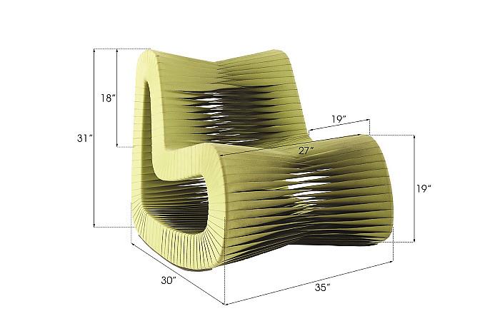 Seat Belt Rocking Chair, Green