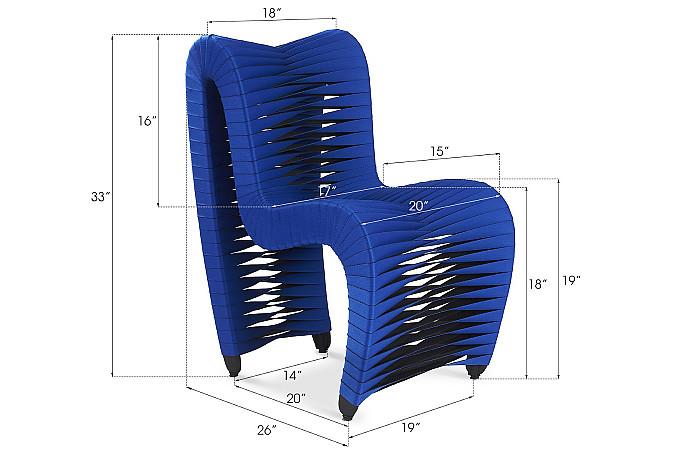 Seat Belt Dining Chair, Blue/Black