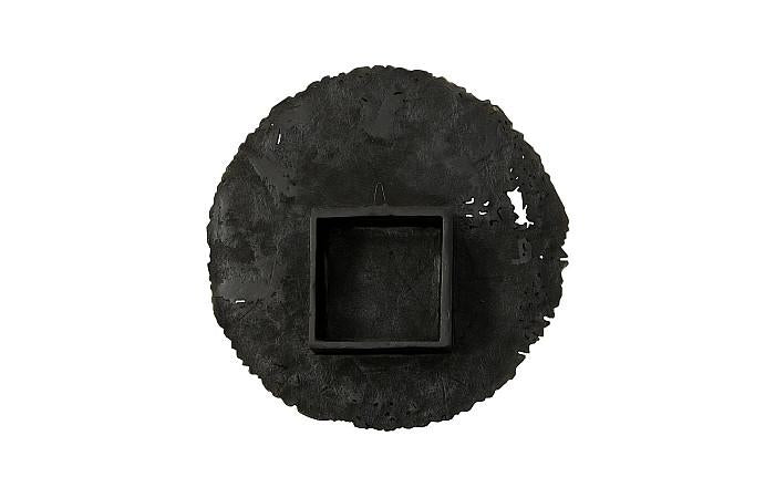 Cast Oil Drum Wall Discs, Resin, Rust Finish, Set of 4