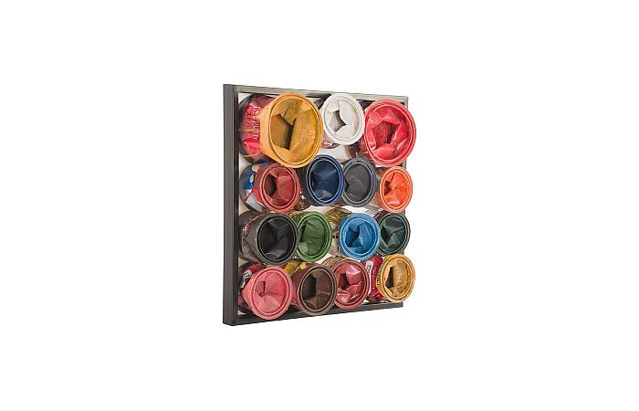Paint Can Wall Art, Square, Assorted Colors, SM