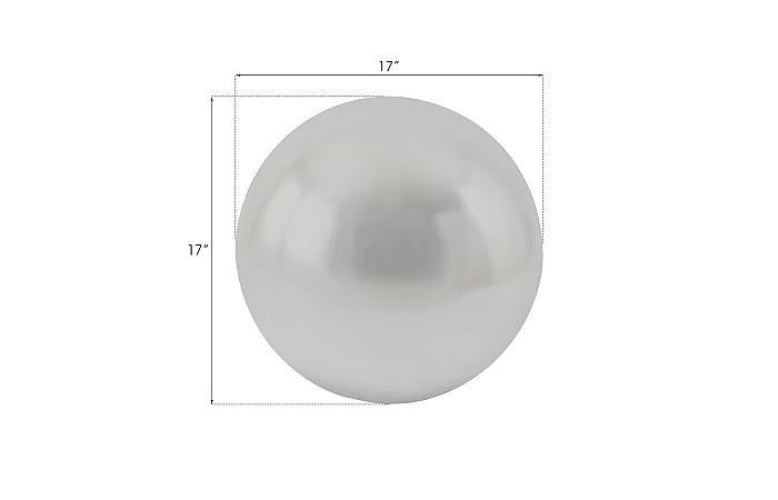 Floor Ball, Large, Silver Leaf