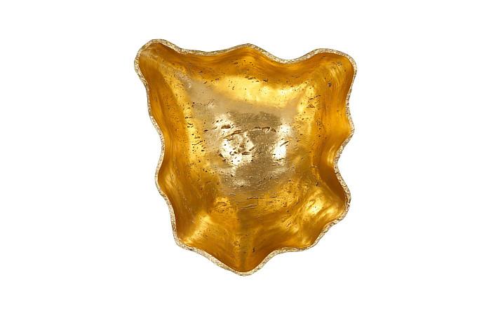 Cast Wall Onyx Bowl, Gold Leaf, Large