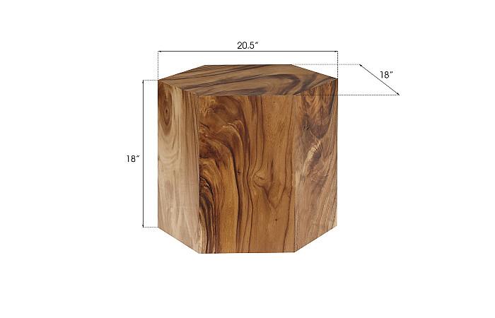 Honeycomb Side Table, Chamcha Wood, SM