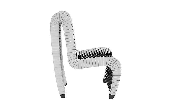 Seat Belt Dining Chair, High Back Gray/Black