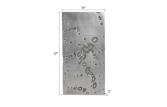 Splotch Wall Art, Rectangle, Silver Leaf