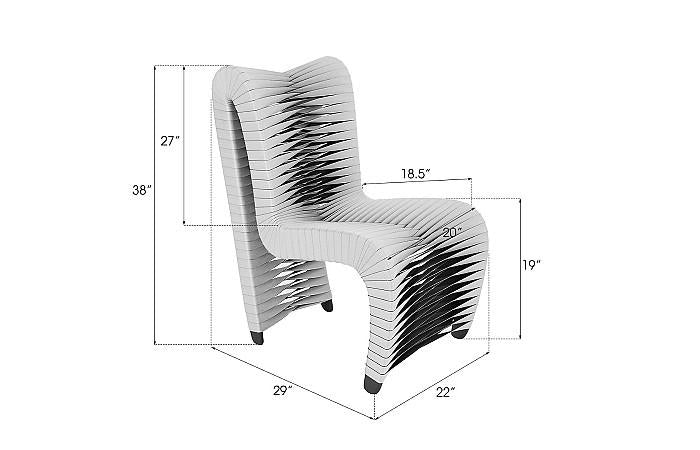 Seat Belt Dining Chair, High Back Gray/Black