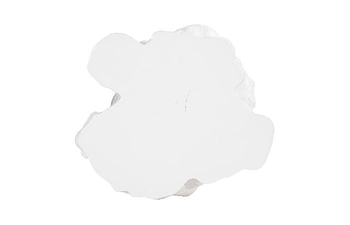 Log Side Table, Gel Coat White