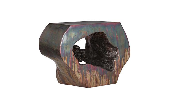 Plateada Hollow Console, Copper Patina Finish