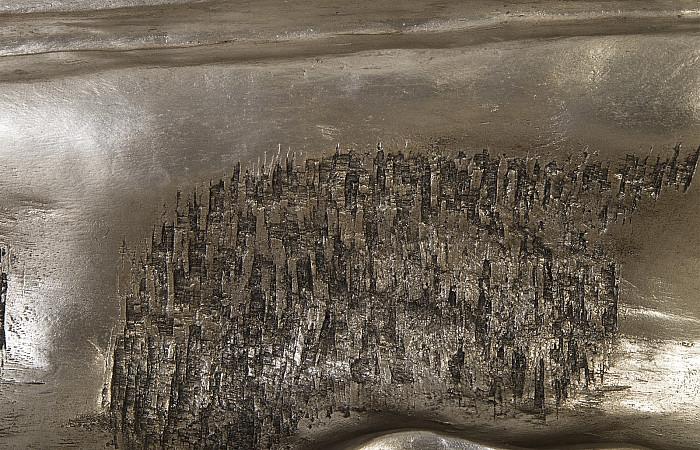 Petiole Wall Leaf, Silver, Colossal, Version B