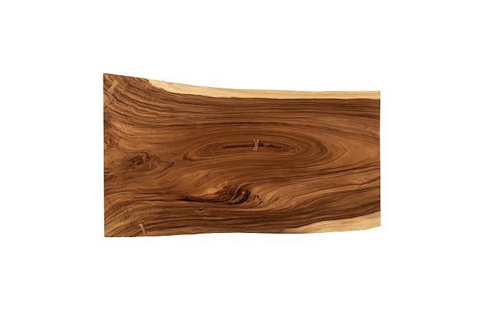 Waterfall Desk, Natural, Satin Black Overlap Leg