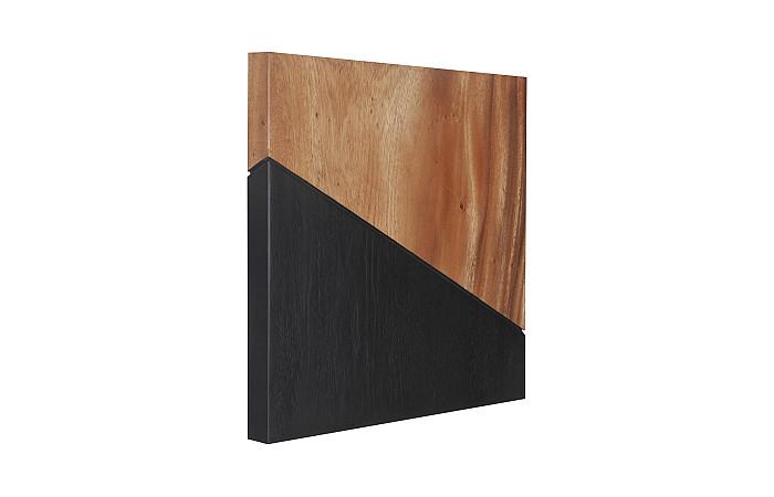 Geometry Wood Wall Tiles, Chamcha Wood, Natural, Black
