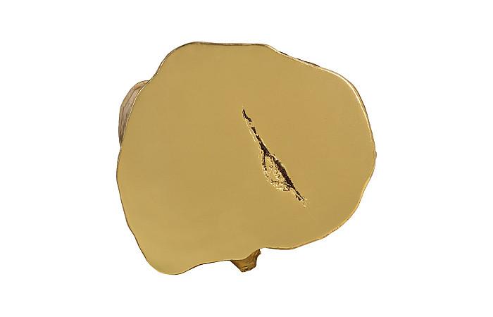 Log Stool, Gold Leaf, LG