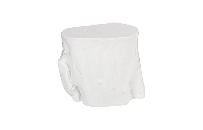 Log Stool, Gel Coat White, LG