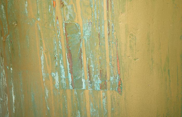 Button End Table, Lichen Finish