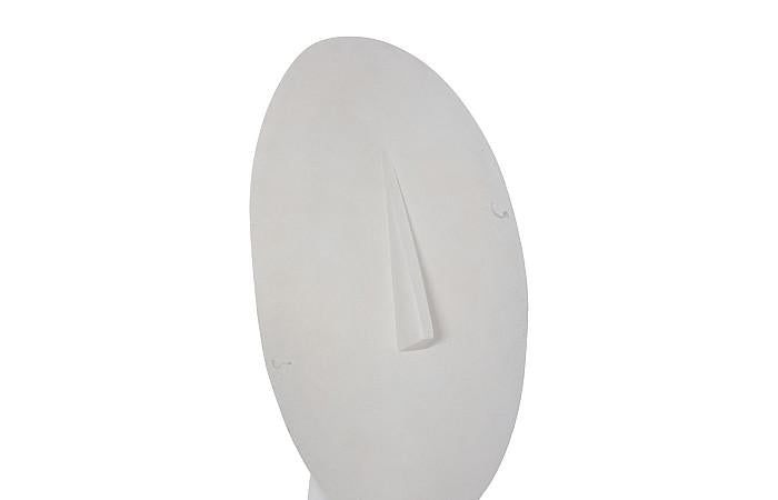 Cycladic Head, Sculpture, Oval, White Stone