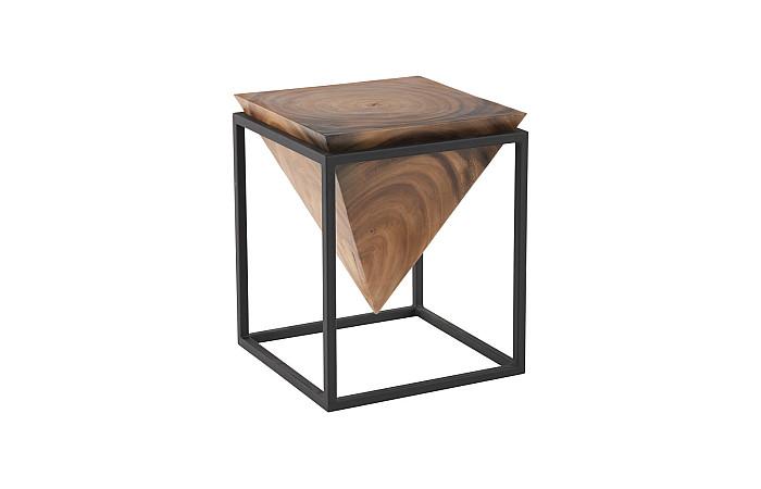 Inverted Pyramid Side Table, Natural