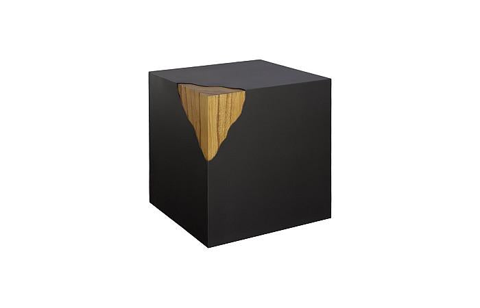 Cornered Side Table, Natural, Iron