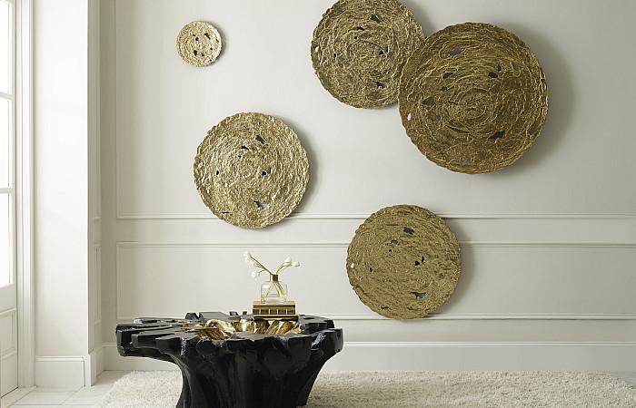 Molten Wall Disc, Small, Gold Leaf