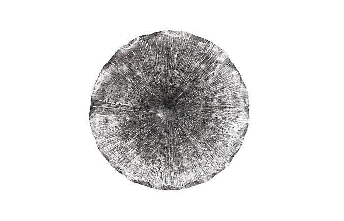 Lotus Wall Art, Silver/Black, LG