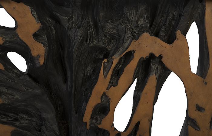 Cast Root Metal Framed Console Table, Resin, Brown